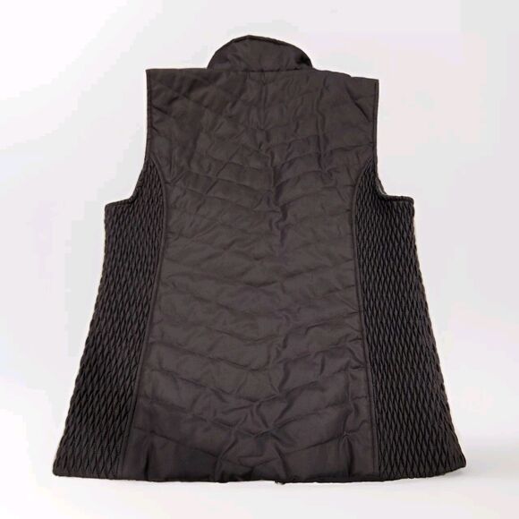 Christopher CJ Banks Solid Smocked Vest Sz Small Gray Stylish Comfy Cozy School - Picture 2 of 10